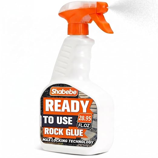 Rock Glue with Sprayer-28.95OZ Ready to Use Mulch Bond for Landscaping, No Dilution Landscape Glue Spray for Rock, Pea Gravel, Weather Resistant Intertek Test, Pets Safe for Garden Beds