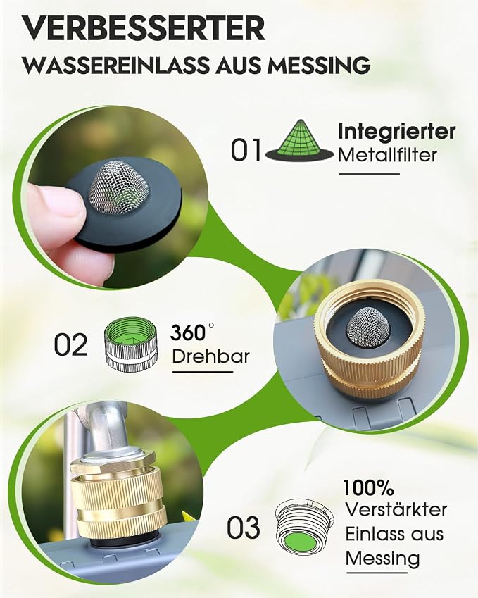 Insoma 4-Zone Water Timer with Brass Inlet, Automatic Garden Hose Timer with Manual/Rain Delay & Large Display, IPX5 Waterproof Faucet Timers for Sprinkler System, Yard, Lawn, Greenhouse