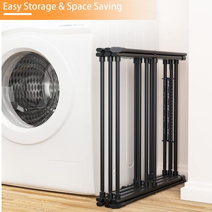 Clothes Drying Rack Foldable Drying Rack Clothing Black-1pack | for Laundry - 40" x 28.8" x 14.2", Space Saving Household Indoor