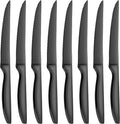 SuperCook Black Steak Knives Set of 8, Steak Knives Dishwasher Safe, Knife Set Steak Knife Set, Stainless Steel Knives, Serrated