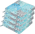 JMGBird Outdoor Chair Cushions Set of 4 - Waterproof Patio Seat Cushions 19x19 Inch with Ties, High Density Foam Square Cushions for Garden Furniture, Weather Resistant