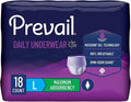 Prevail Maximum Absorbency Incontinence Underwear for Women, Large, 18 Count