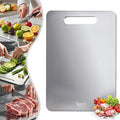 New Titanium Cutting Board -100% Pure Titanium Cutting Boards For Kitche,Easy to clean, Double-sided food-grade Cutting Board For Meats, Fruits And Vegetables (15 * 11)
