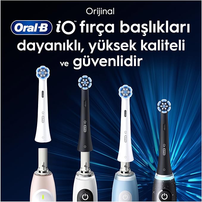 Oral-B Lot of 6 Ultimate Clean Replacement Toothbrush Heads, Authentic, Black, Deep Cleaning, Plaque Removal, Round Brush Head for Oral B iO Electric Toothbrushes