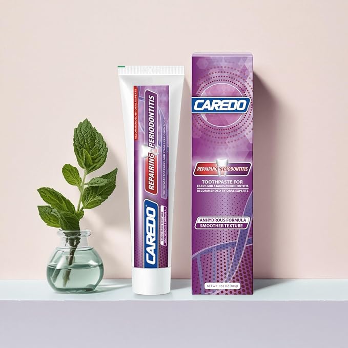CAREDO Gum Toothpaste for Periodontitis, Gum Repair for Receding Gums, Gum Disease & Gingivitis Treatment, Periodontal Disease Treatment for Gum Health, Gum Disease Repair Bad Breath Toothpaste 3.52OZ