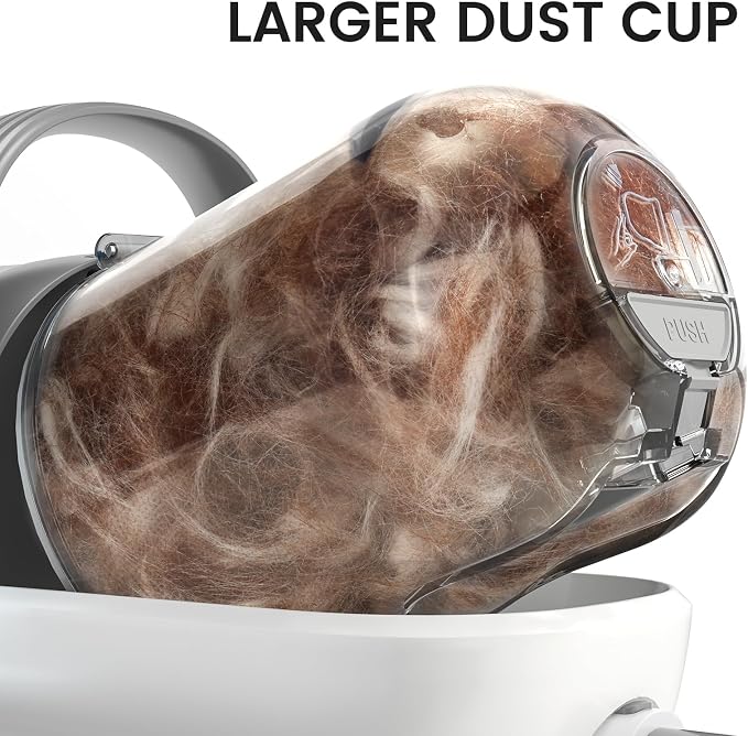 oneisall Dog Grooming Vacuum, Pet Grooming Vacuum with Clipper Nail Grinder, 1.5L Dust Cup Dog deshedding Brush with 7 Tools for Shedding Pet Hair, Home Cleaning (Grey)
