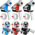 Dunzoom 6 Pack Packing Tape Dispenser Gun with 6 Roll 2 Inch Gun 2.7 Mil Heavy Duty Packaging Tape for Shipping, Moving, Carton and Box Sealing