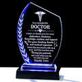 Movdyka Doctor Appreciation Gifts Crystal Plaque with Light Base Thank You Doctor Gifts for Women Men Best Doctors Day Retirement Birthday Chtistmas Thanksgiving Appreciate Plaque Decor Gift