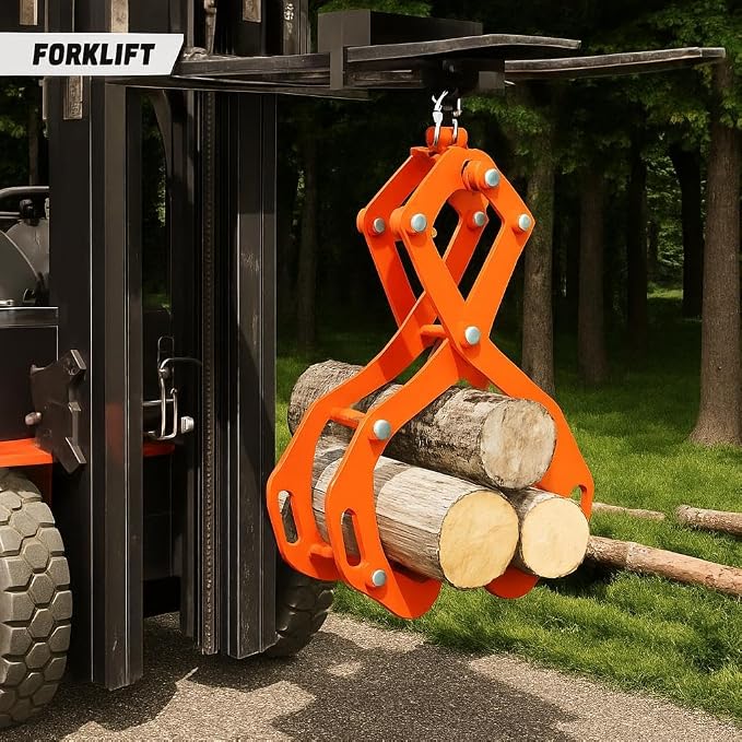 GarveeLife 32" Log Tongs, 4 Claw Log Grabber Heavy Duty 2800 Lb Capacity, Eagle Claw Design Skidding Tongs Logging Tools for Tractors, Trucks, ATVs, Forklifts