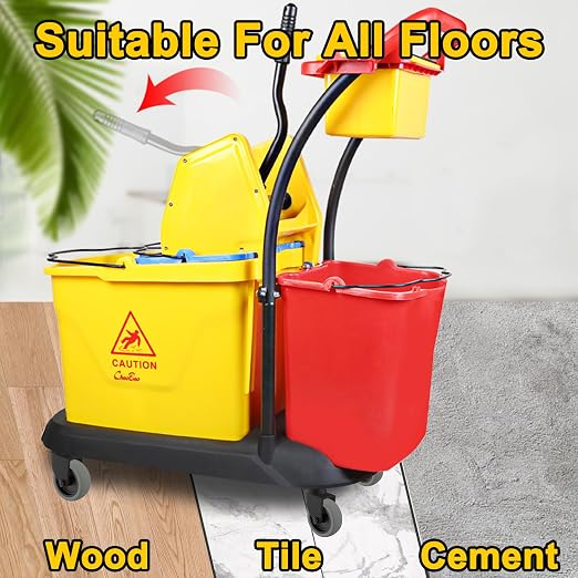 AAGUT Mop Bucket Replacement Casters 3" Set of 8 | Swivel Bayonet Caster Wheels fits Rubbermaid Commercial Models & WaveBrake, Thermoplastic Rubber Black (Floor Safe)