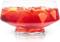 Viski Footed Glass Punch Bowl, Heavy Base Large Punch Bowl with Angled Design, Party Serveware for Cocktails & Functional Centerpiece, Clear, 2.5gal