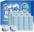 Hohoky 120pcs Bulk Pack of Disposable Toilet Brush Heads，Toilet Wand Refills for Toilet Bowl Brush Cleaner Pads,Toilet Brush Replacement Compatible Heads with Most Toilet Brushes