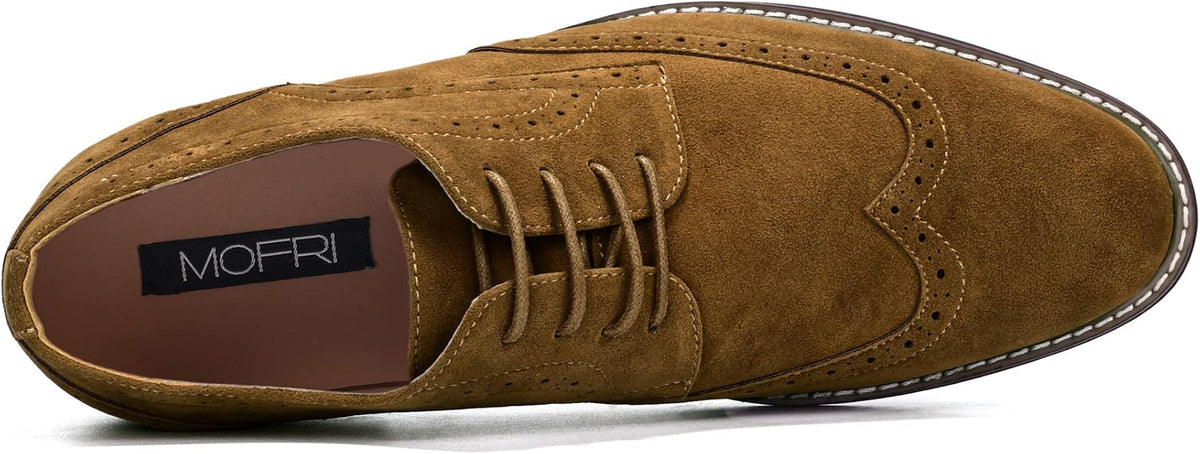 Mens Classic Cap Toe Dress Shoes Oxford for Office | Polished PU Outer Shell,Ventilated Comfortable Latex Insole. Formal Footwear Suited for Office Engagements ,Outings,Weddings
