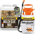 Lockscape Mulch Glue for Landscaping with Sprayer (1 Gal) – Non-Toxic Weed Barrier, Sticky Mulch Glue Sprayer for Pea Gravel & Landscape Beds (1 Gallon, Lockscape Glue and Sprayer Set)