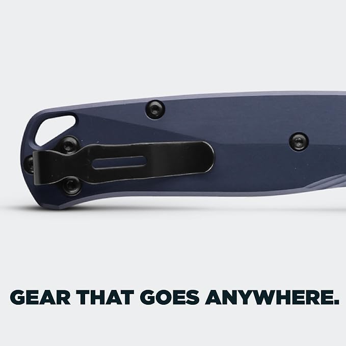 Benchmade Bugout EDC Knife, S90V Steel Blade (535SL-13) | Crater Blue Aluminum handle, Drop-Point blade