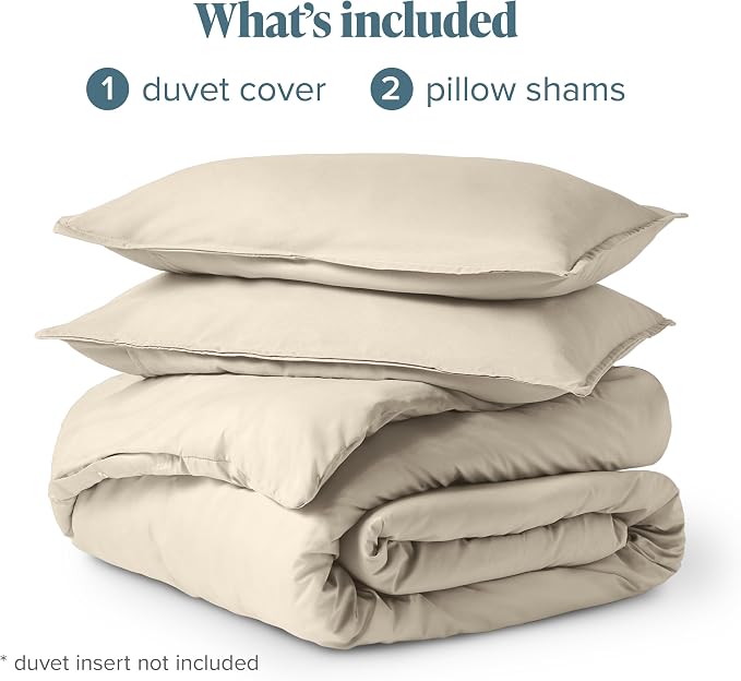 Bare Home Bedding Duvet Cover King Size - Premium 1800 Super Soft Collection - Lightweight, Cooling - Soft Breathable Bedding Duvet Cover (King, Sand)