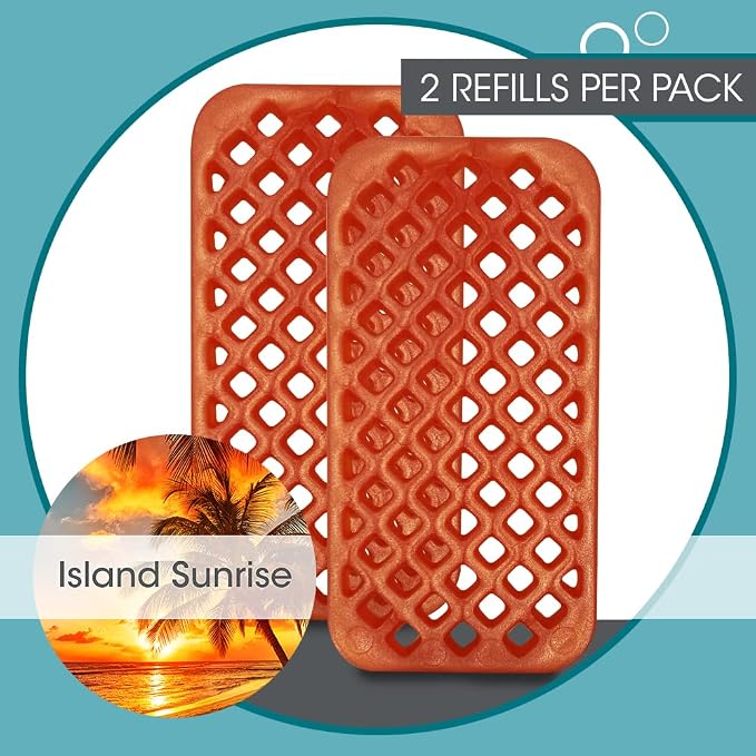 Fresh Products myfreshe Plug in Air Freshener Worry free No Heat No Glass Dry Fragrance Refills For Small Spaces Made in the USA Island Sunrise 2 pack