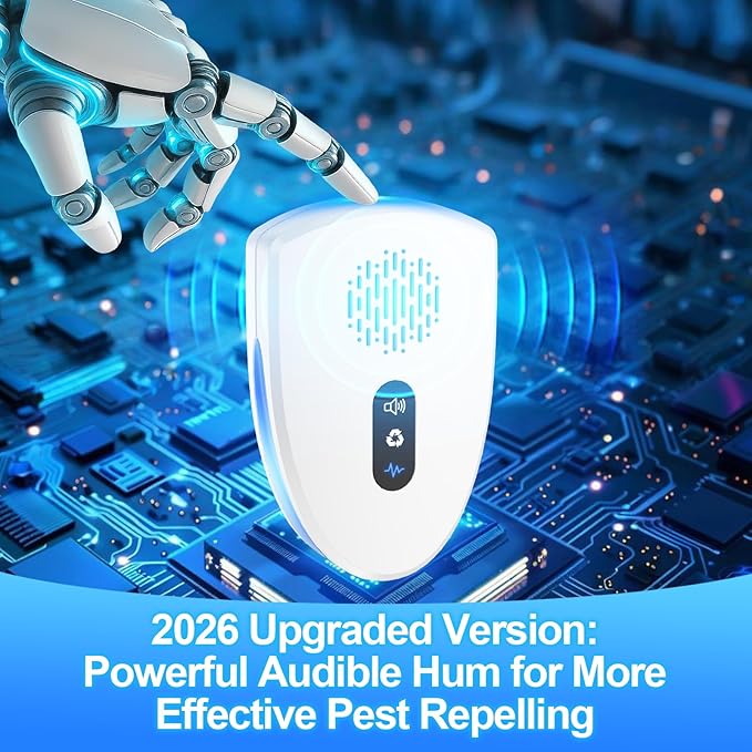 2026 Upgraded Ultrasonic Pest Control Repeller, Mouse Repellent Indoor for Spider Roach Bug Ant Mosquito Rat Mice Insect Deterrent, Mouse Rodent Repellent Ultrasonic Plug in, 3 Mode Switching, 10 PACK
