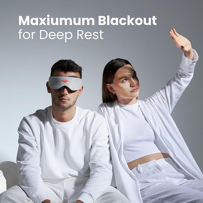 Manta Original Sleep Mask - Maximum Blackout Sleep Mask for Deep Sleep, Adjustable with Detachable Eye Cups, Zero Eye Pressure for Back & Belly Sleepers, Ideal for Travel, Shift Work & Daytime Sleep