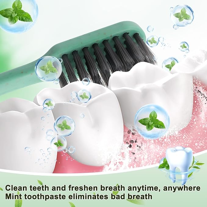 HOFASON Disposable Toothbrushes with Toothpaste, 500 Pack Bulk Travel Toothbrush and Toothpaste Set, Individually Wrapped Travel Size Tooth Brush Paste Kit for Homeless Shelter Charity Church Hotel