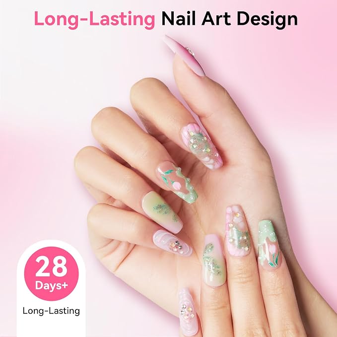 Makartt 3D Nail Gel, 30g Sculpting Gel Glue for Drawing, Molding, Nail DIY | No Wipe, Clear Rhinestone Glue, Gems Decoration, Carving and Painting Nail Art