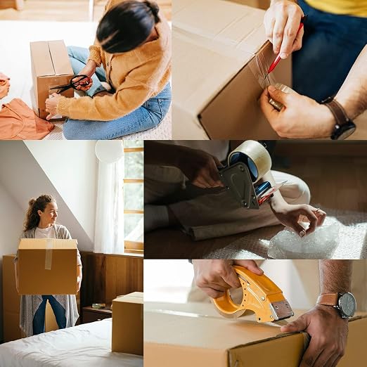 Art3d 24 Rolls Carton Sealing Tape Heavy Duty, 1.88" x 55 yds, 2 mil Thick | 2.2 mil Thick, Carton Sealing, Strong Adhesive Tape for Shipping Moving Boxes, Home and Office Use