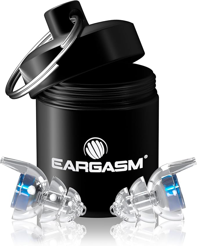 Eargasm Smaller Ears Blue Earplugs for Concerts, Festivals, Musicians, Night-Life, Motorcycle Hearing Protection - Reusable Ear Plugs for Small Ear Canals, High Fidelity Noise Reduction up to 21 dB