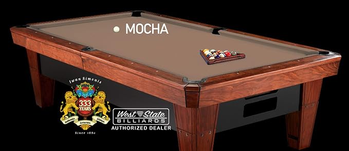 Simonis 860 Pool Table Cloth Replacement Kit for Tables Includes Precut Bed and Rail Cloth, Horsehair Brush, Spots, and Chalk (Multiple Colors)