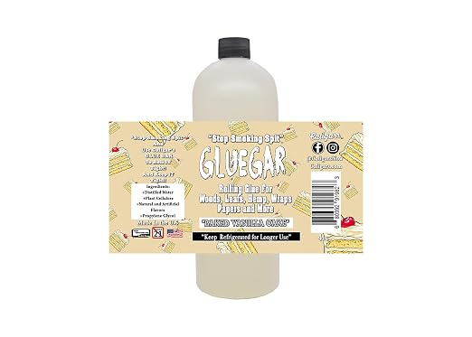 GlueGar- 4oz - 1 Gallon - Roller Size Bottles (Natural Rolling Glue, Cigar Glue, Paper Glue, Wrap Glue) (Vanilla, 1 Liter)