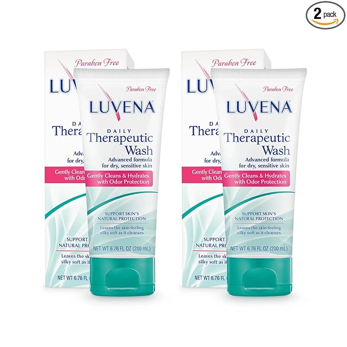 LUVENA Personal Wash - Intimate Wash for Women - Gentle Feminine Wash to Help Moisturize and Resist Odor - pH Balanced, Vitamin E, Paraben Free - Sweet Pea Scented 2pk- (6.76 oz)