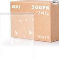 GPI - 10" x 13" Zip Bags, 500 Count, Clear Plastic Reclosable Zipper Poly Baggies, with Resealable Zip Top Lock. for Freezer, Apparel, Clothing, Food, Home & Office Supplies.