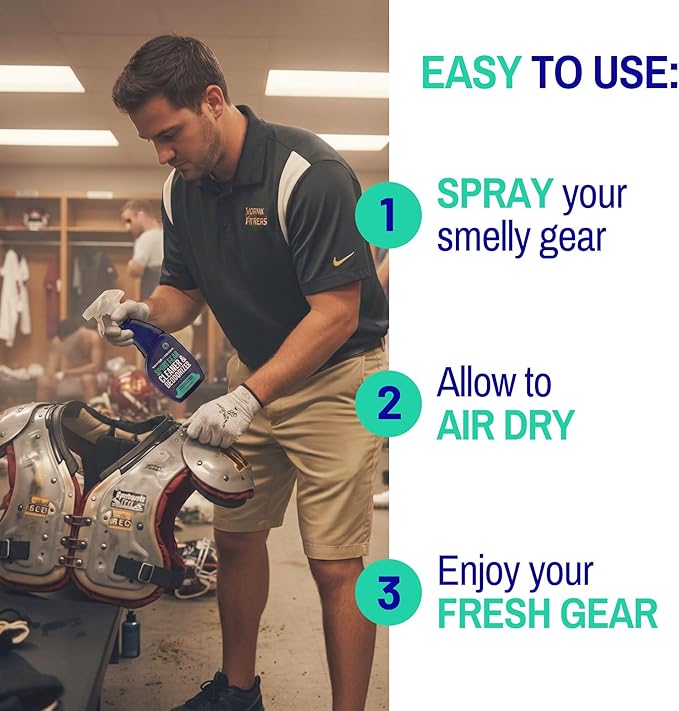 Vapor Fresh Sports Cleaner and Deodorizer - For Boxing Gloves, Sports Pads, Helmets, Gym Bags, Gym Equipment and More - Naturally Powered By Plants, 16 Fl Oz (1-Pack)