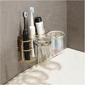 Toothbrush Rack Wall-Mounted Toothbrush Holder with Sink to Store Toothpaste, Toothbrush, Facial Cleanser, Bathroom Toothbrush Holder Bathroom Toothbrush Holder(B)