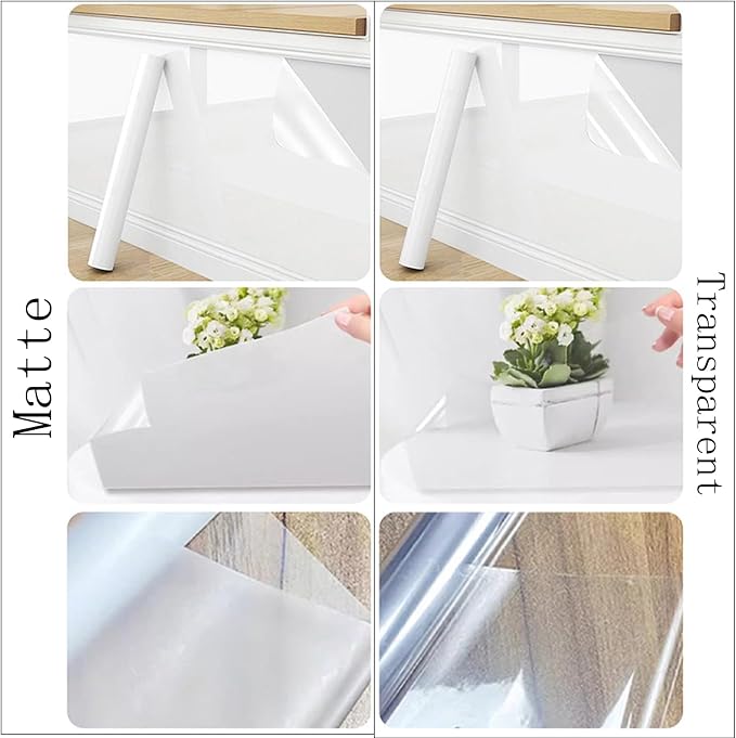 Electrostatic Wall Protective Film,Static Sticker,Waterproof Oil-Proof,Self-Adhesive Contact Paper,Peel and Stick Wallpaper,Splash Guard,for Smooth,Flat Walls (Matte,35×197in)