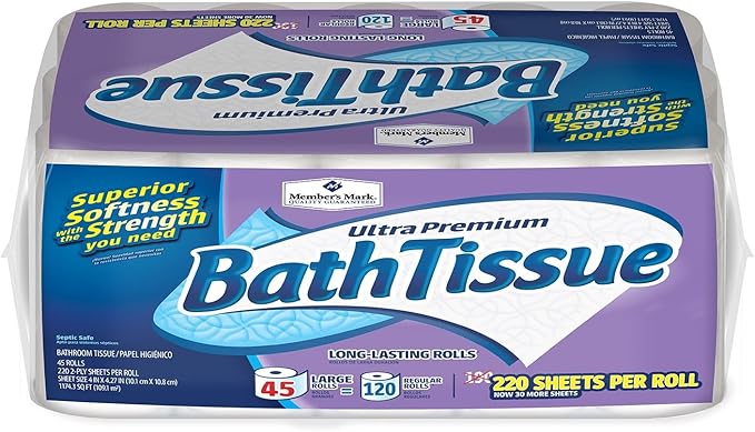 Member's Mark Bath Tissue Ultra Premium, 2 ply (220 Sheets, 45 Rolls)