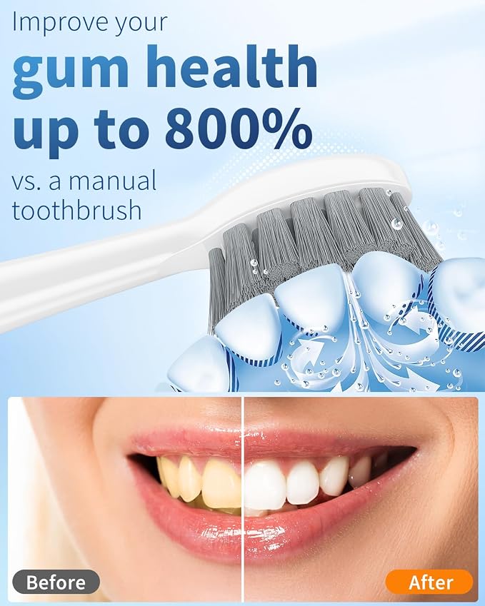 Electric Toothbrush with Water Flosser Combo,Sonic Flossing Toothbrush Wh | 3-in-1,5 Brush Modes,500ML Tank,Gum Care,Braces Friendly ,Bridge Cleaning Sonic Toothbrush & Water Flosser Combo