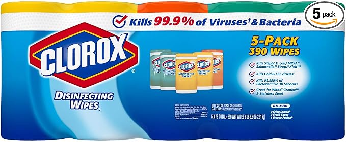 Clorox Disinfecting Wipes Variety Pack, 78 Count (Pack of 5)