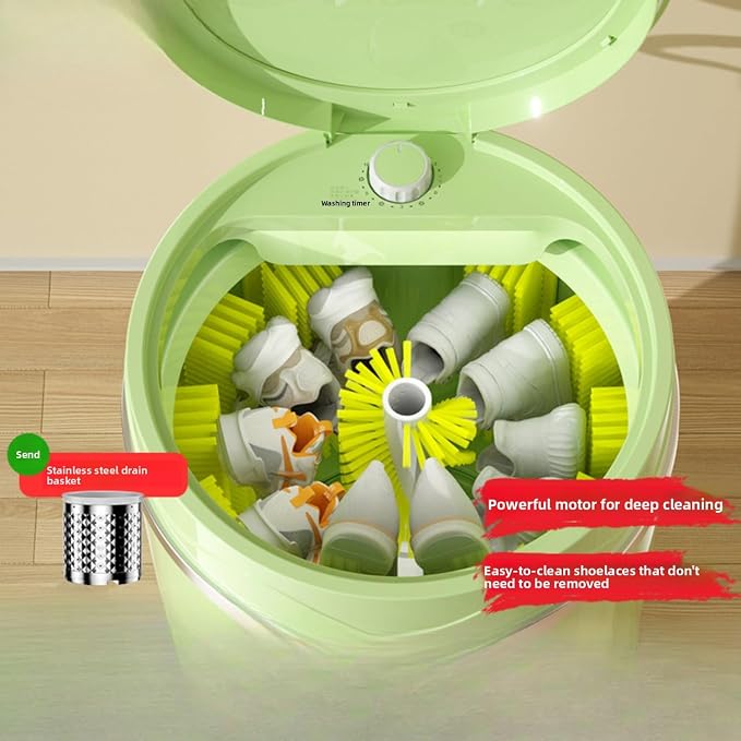 All - Wall Brush Wash & Spin Integrated Shoe Washer, Removable Brush, Shoe & Clothing Dual - Use Lazy Artifact, Automatic Shoe Cleaner Machine for Home/Dormitory (grey,60cm)