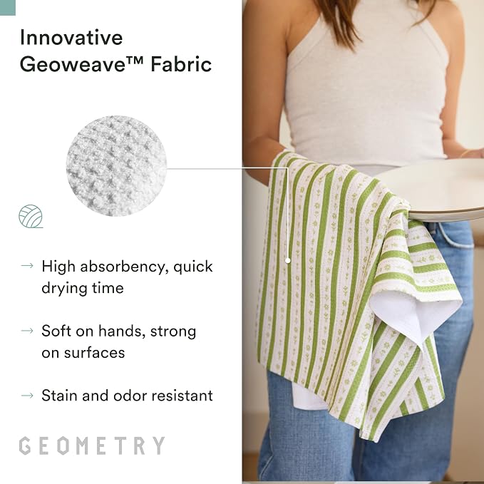GEOMETRY Spring Kitchen Towels - Quick Dry Microfiber Cloth Spring & Summer Dish Towels for Kitchen Drying - Premium Quick Dry Towel - Tulip Lover, 18" x 30" - 2-Pack