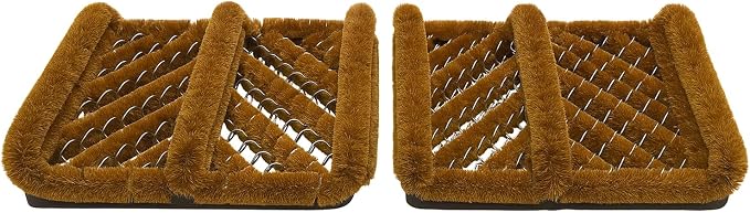 2 Pack Extra Durable Coir Boot Scraper,Wire and Coir Doormat,Scraper MAT,Coconut Fibre/BOOTSCRAPER,Boot Wiper,Shoe Wiper 2.5"X12"X13"Inches