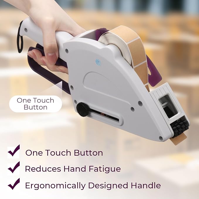 Hand Held Label Applicator, Manual Applicator Target Pasters Gun for Automatically Peel Off and Stick for Target Pasters Round Square Irregular Shape(Yh-30, 22-35mm Label Width)