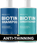 Rosemary Biotin Shampoo and Conditioner Set - Volumizing Shampoo and Conditioner for Thinning Hair for Women & Men with Nourishing B Vitamins - Color Safe Sulfate Paraben & Silicone Free (8 Fl Oz)