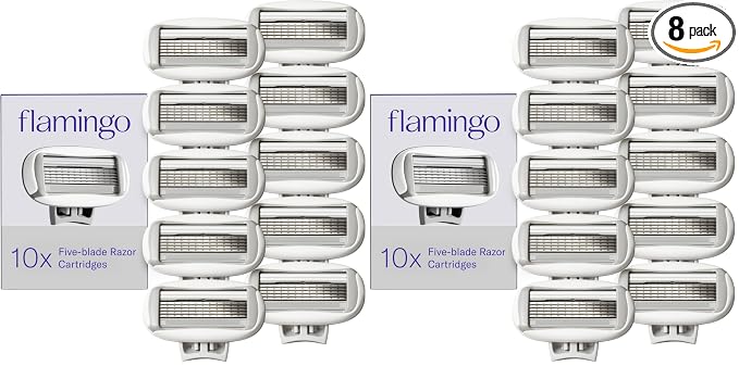 Flamingo Women's Original Razor Blade Refill Cartridges for Women - - 5-Blade Shaving Razors for Women,10 Count (Pack of 2)