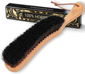 Clothes Brush, Horse Hair Bristle, Cowboy Hat Brush, Suit Lint Brush, Wool, Cashmere, Velvet, Suede, Fabric Brush, Furniture Pet Hair Brush, Long Beech Wood Handle