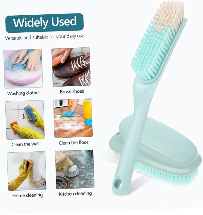 GALPADA 3sets Multi-Purpose Brush Ergonomic Clothes and Shoe Scrubber for Removal Household Brush for Carpets and More