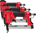 Arrow PT50 Oil-Free Pneumatic Staple Gun,Professional Heavy-Duty Stapler for Wood,Upholstery,Carpet,Wire Fencing,Fits 1/4”,5/16”,3/8",1/2",9/16” Staples,Red,(Pack of 3)