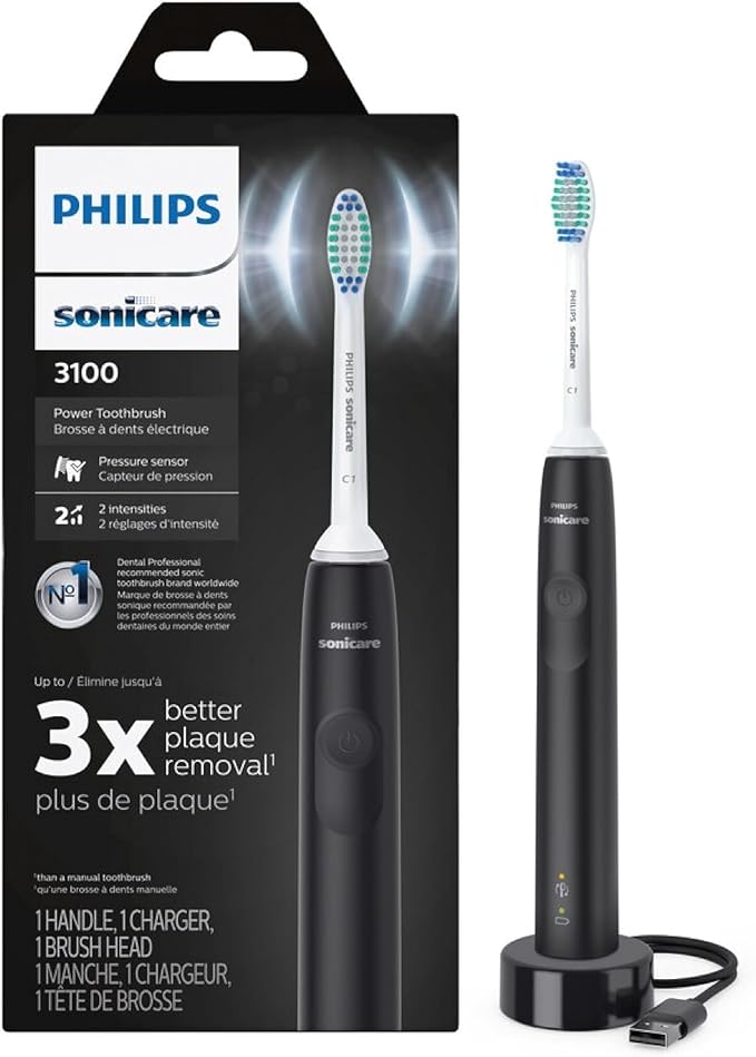 Phillips Sonicare Sonicare ProtectiveClean Removes up to 7x More Plaque, Long lasting 4 day Battery Life Rechargeable Electric Toothbrush, White/Grey