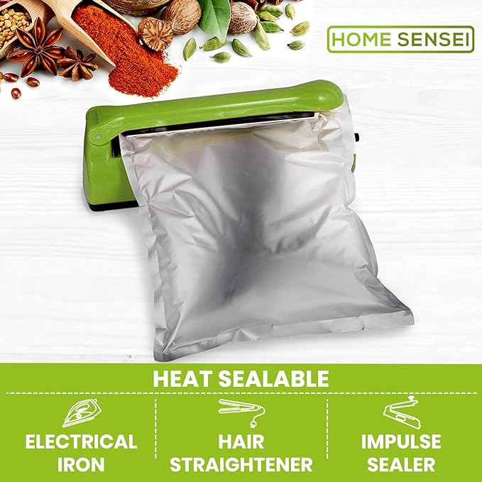 30 Mylar Bags for Food Storage 1 Gallon - Extra Thick 15 Mil - Long Term & Food Grade - Mylar Bags with Oxygen Absorbers 400cc- Zipper, Resealable, Stand-up Gousset - Bolsas Mylar con Abosrbentes