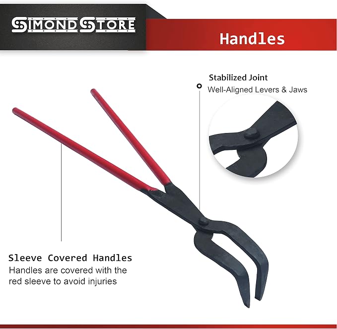 36" Graphite Steel Tong, Hinged Blacksmith Tong for Foundry | Heavy Duty Hinged Metal Tongs for Clay Graphite & Graphite Crucibles for Metal Melting, Refining, Casting Gold & Silver