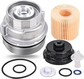 15620-31060 Oil Filter Housing Cap Assembly Kit for Toyota Rav4 Tundra 4Runner Camry Highlander Tacoma Lexus RX350 Aluminum Oil Filter with Wrench Drain Plug Replace 1562031060 15643-31050 04152-YZZA1